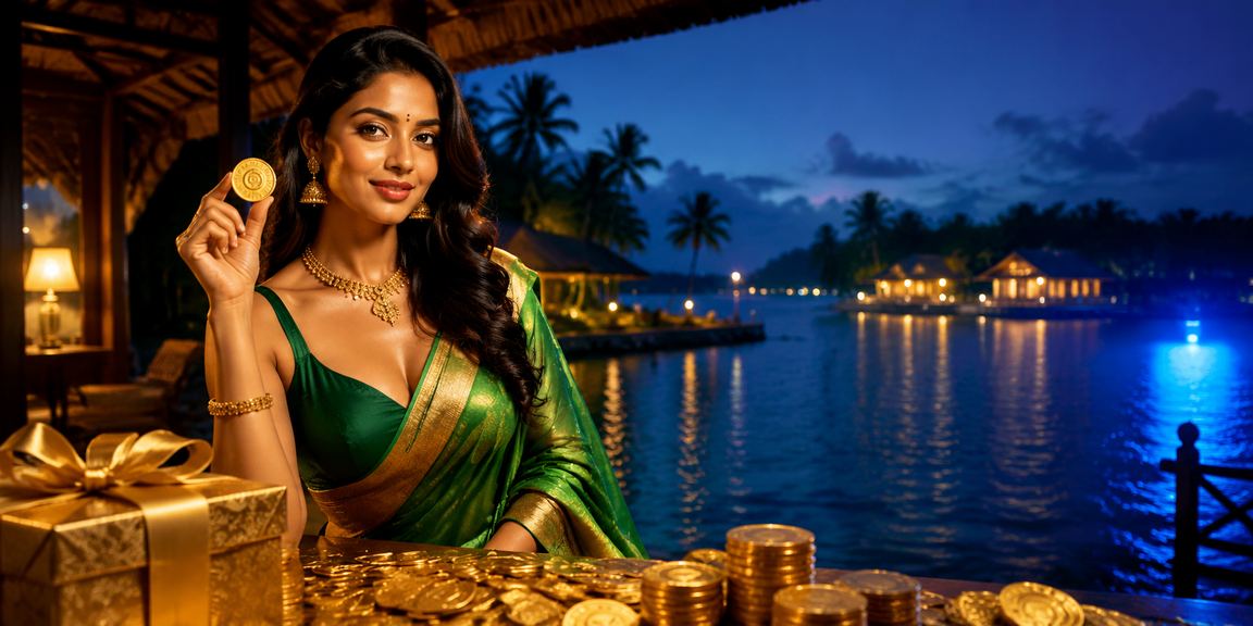 Woman playing Teen Patti poker online on mobile device in Kerala